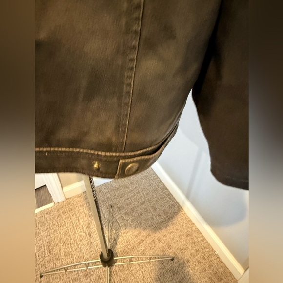 Vtg Arizona Jean Co Grunge Faux Leather Men's Racer Motorcycle Zip Jacket Sz Lrg - Picture 7 of 11